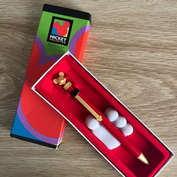 Mickey Unlimited Red and Gold Pen - Picture 1 of 5